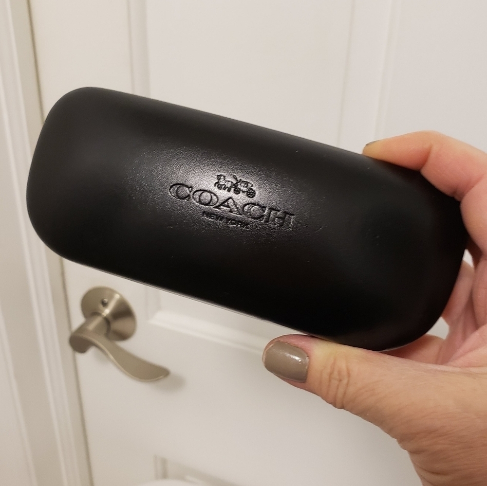 Coach Black Hardshell Glass Case